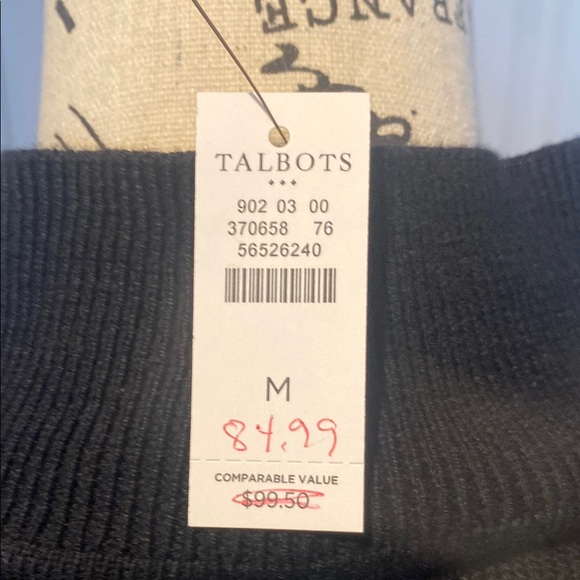 Chic Black Sweater with Sheer Polka Dot Sleeves - Picture 2 of 7